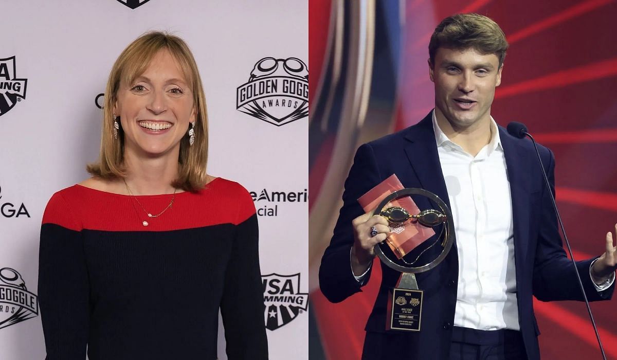 American swimmers Katie Ledecky and Bobby Finke - Source: getty