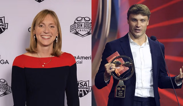 American swimmers Katie Ledecky and Bobby Finke - Source: getty