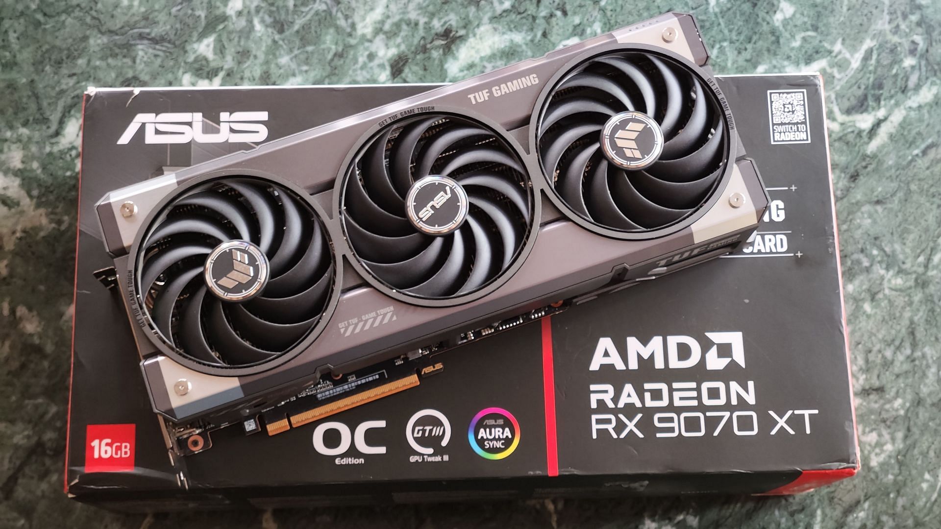The AMD Radeon RX 9070 XT is the highest-end current-gen offering from Team Red (Image via Nvi