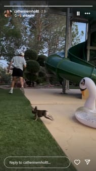 Screenshot of Catherine Holt's Instagram story (@catherinemholtt).