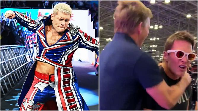 Tom Brady pays Cody Rhodes tribute; Eli Manning viciously attacks him in hilarious footage