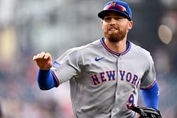 "He's been playing Mario baseball" - MLB fans drop hilarious reactions as Brandon Nimmo warms up with a sledgehammer