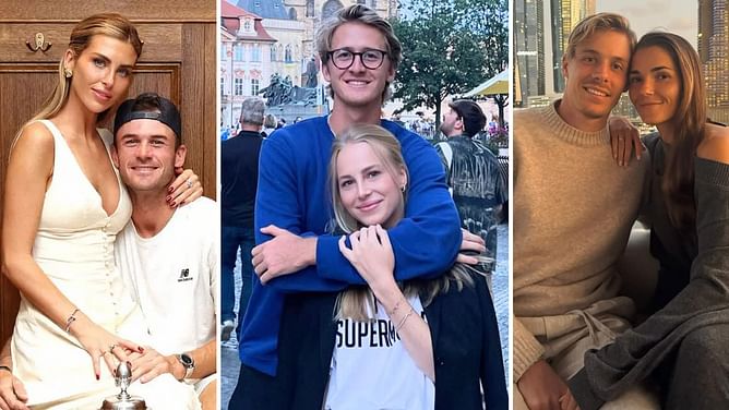 Tommy Paul's girlfriend Paige & Denis Shapovalov's fiancee Mirjam gush over Sebastian Korda's partner Ivana's stunning pink polka dot look