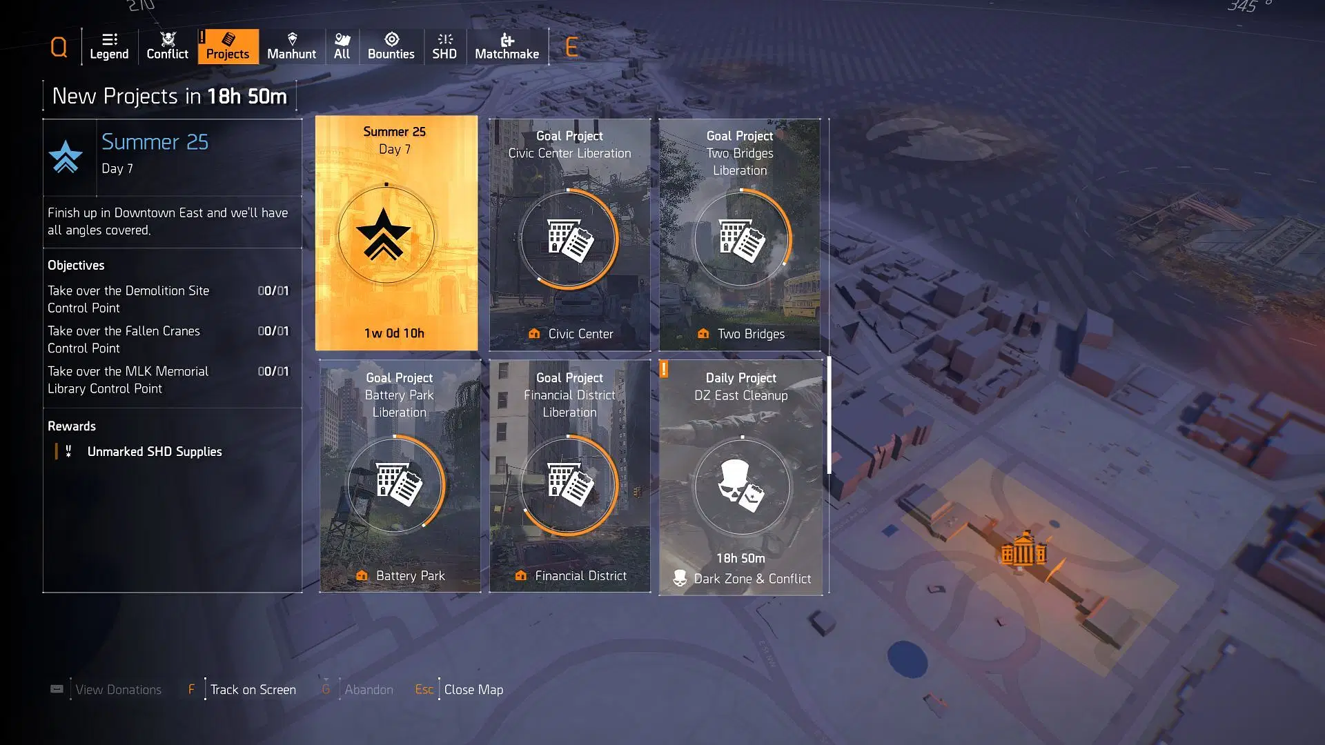 Acquire the Slingshot SMG in The Division 2 via the Summer event Day 7 project (Image via Sportskeeda Gaming || Ubisoft)