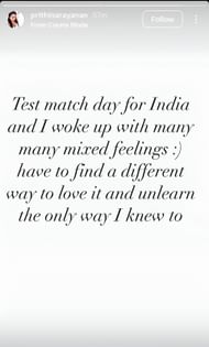 Screenshot of Prithi Narayanan's Instagram story - Source: Prithi Narayanan/IG