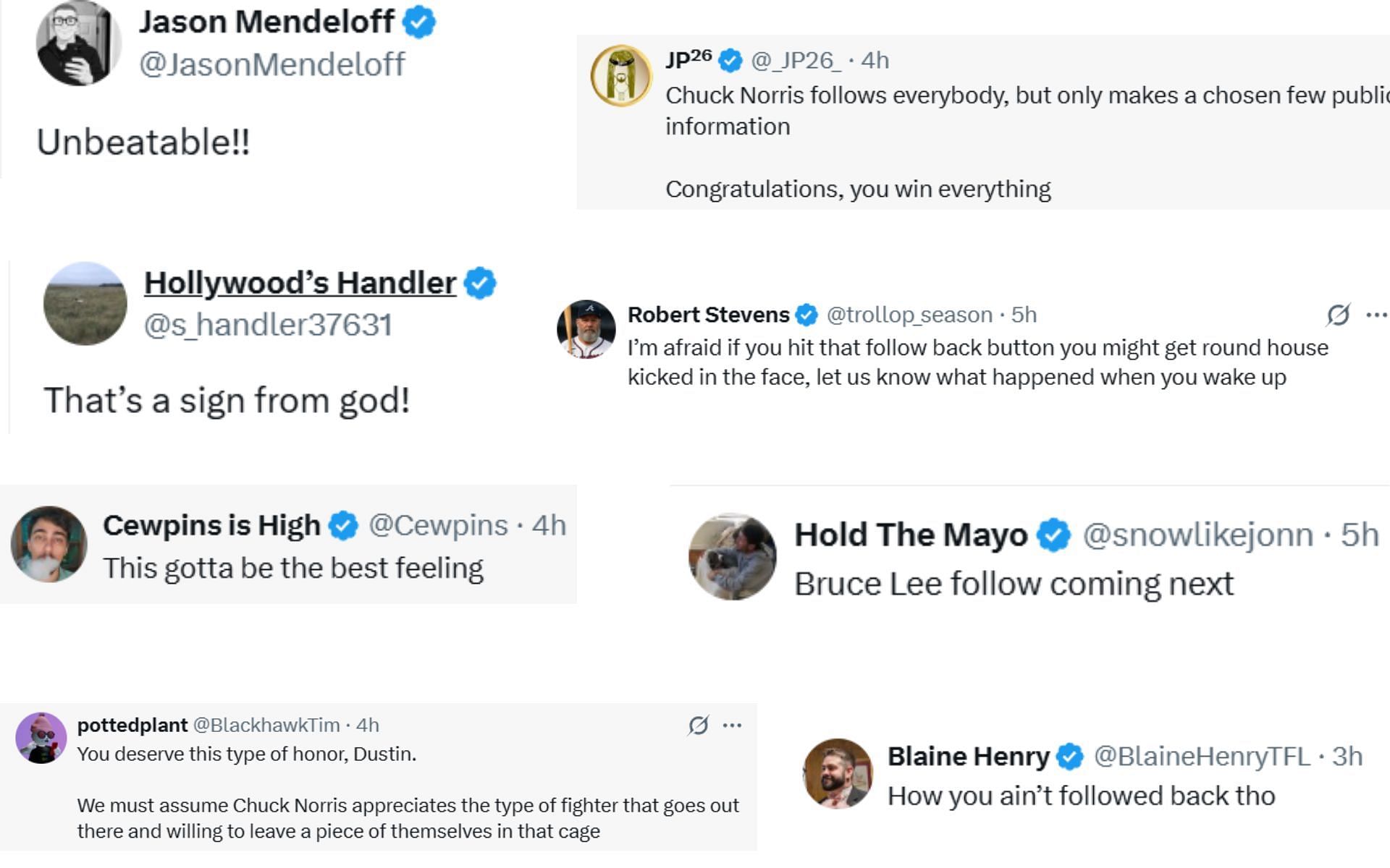 Fan reactions [Screenshots courtesy: @DustinPoirier on X]