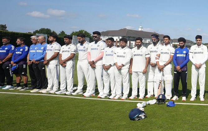 Team India observe minute's silence for Ahmedabad tragedy ahead of ENG vs IND 2025 Tests [In Pictures]