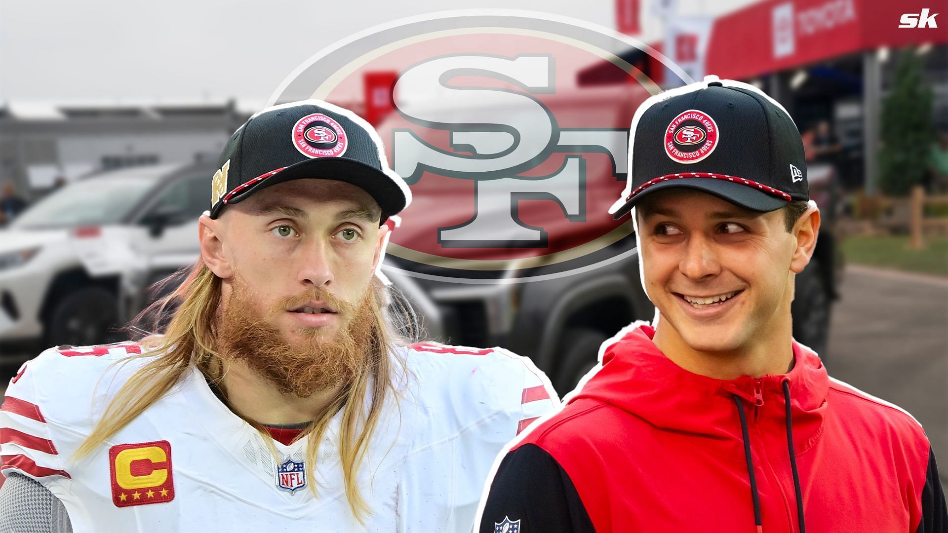George Kittle exposes truth behind Brock Purdy&rsquo;s spending spree on Toyota gifts [Source: Imagn]
