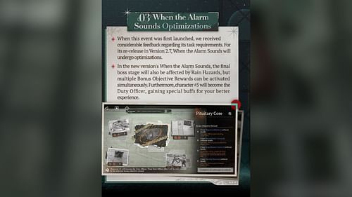 Changes to the When the Alarm Sounds game mode (Image via Bluepoch)