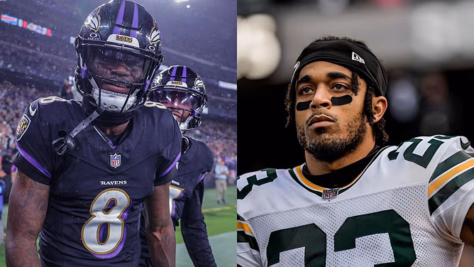 [WATCH] 1 day after Lamar Jackson's comments, Ravens QB welcomes Jaire Alexander in Baltimore