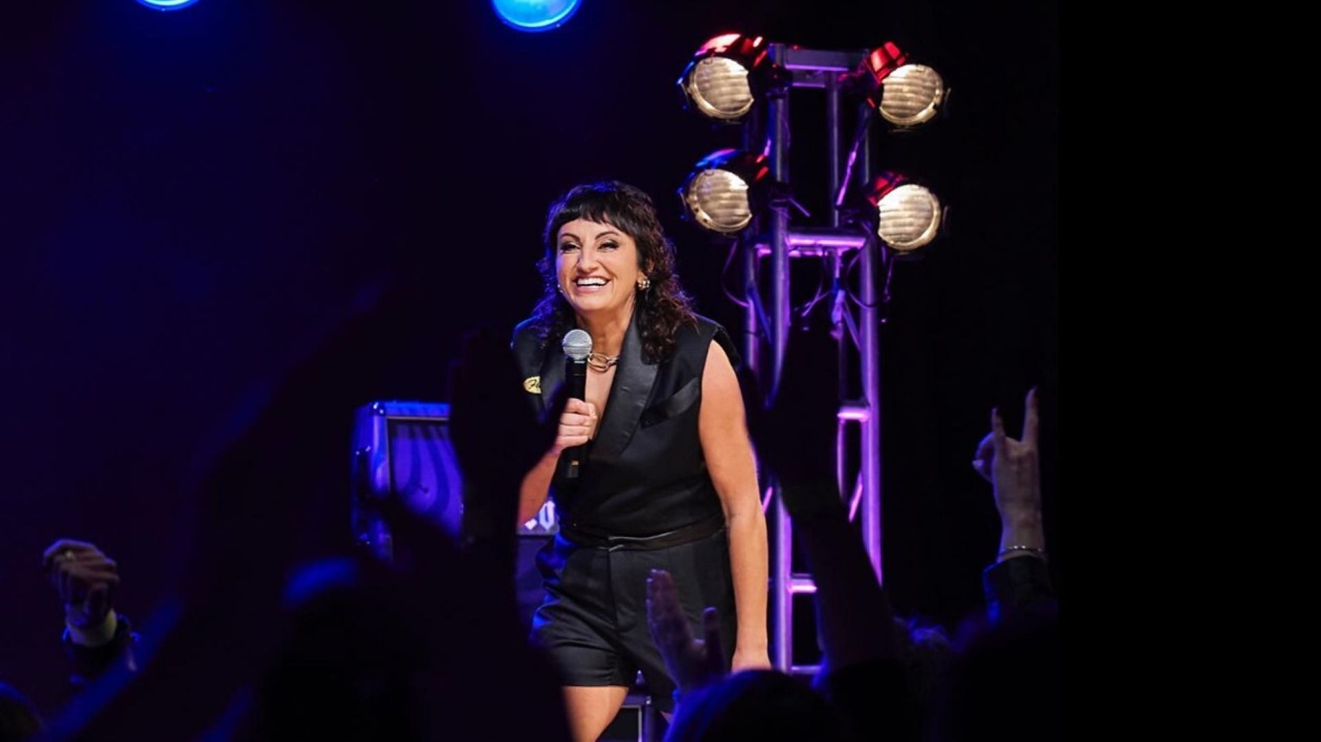 A still of Steph Tolev from her special (image via Instagram/ @stephtolev)