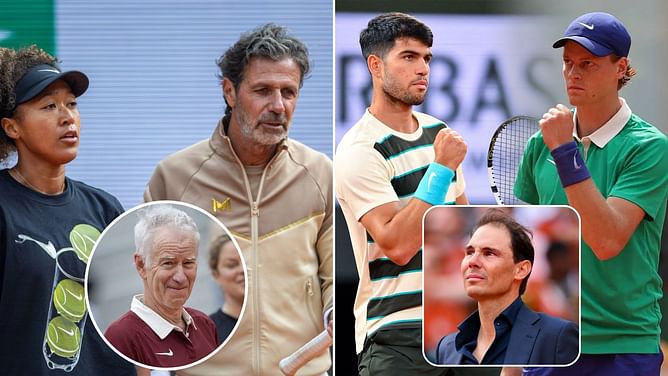 Naomi Osaka's coach Patrick Mouratoglou bluntly rejects John McEnroe's claim that Rafael Nadal would have lost to Alcaraz & Sinner at French Open