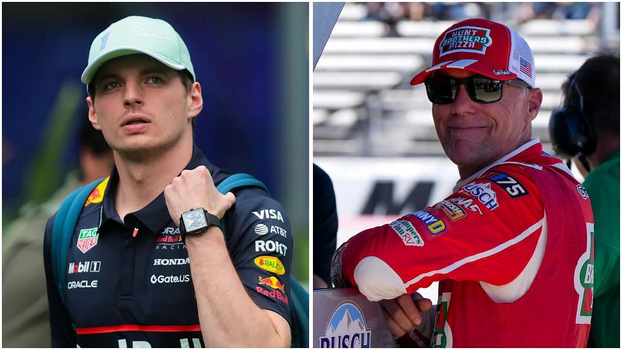 Max Verstappen and Kevin Harvick