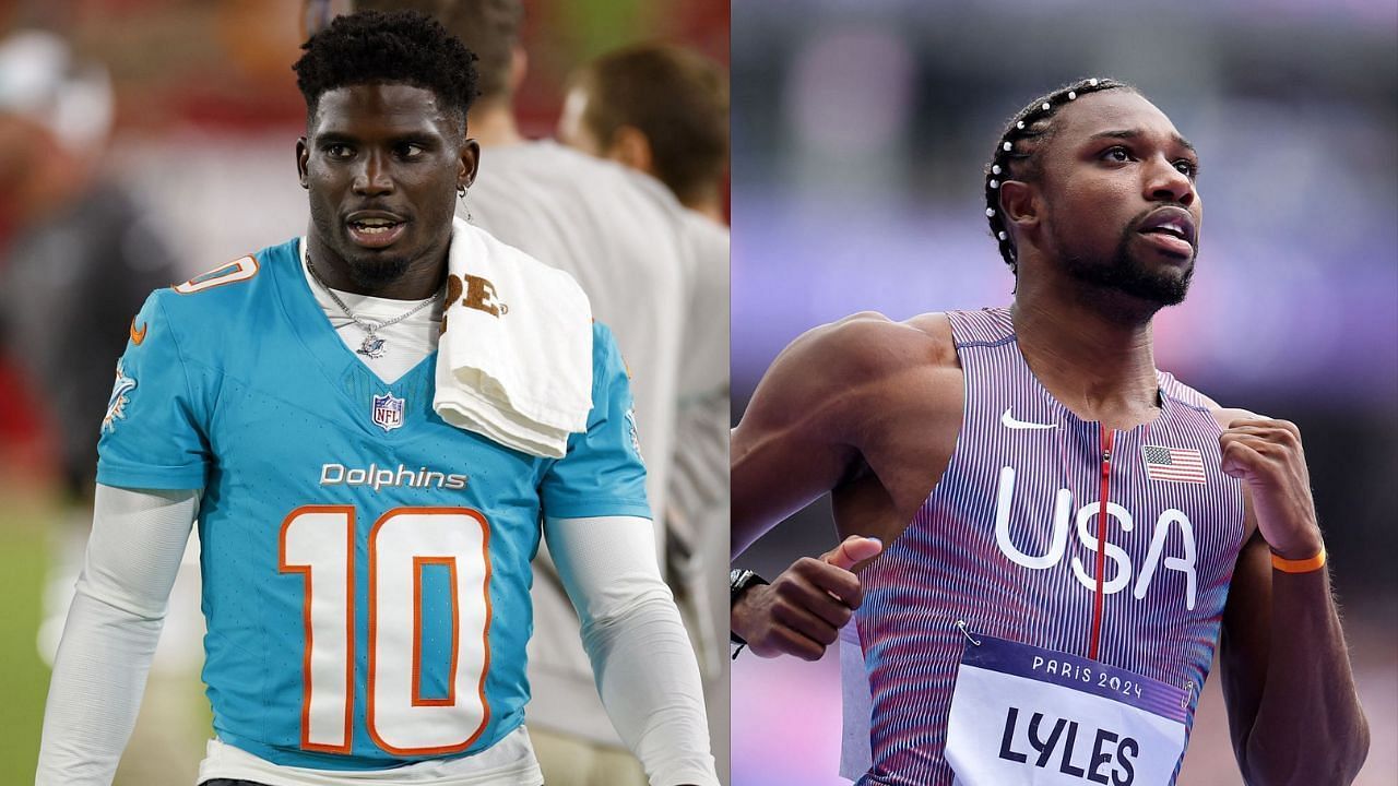 Tyreek Hill and Noah Lyles 