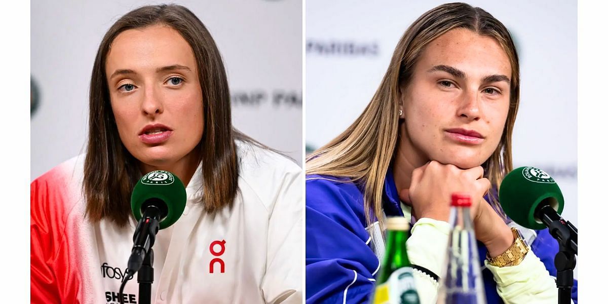 Iga Swiatek (L) and Aryna Sabalenka (R) (Image Source: Getty)