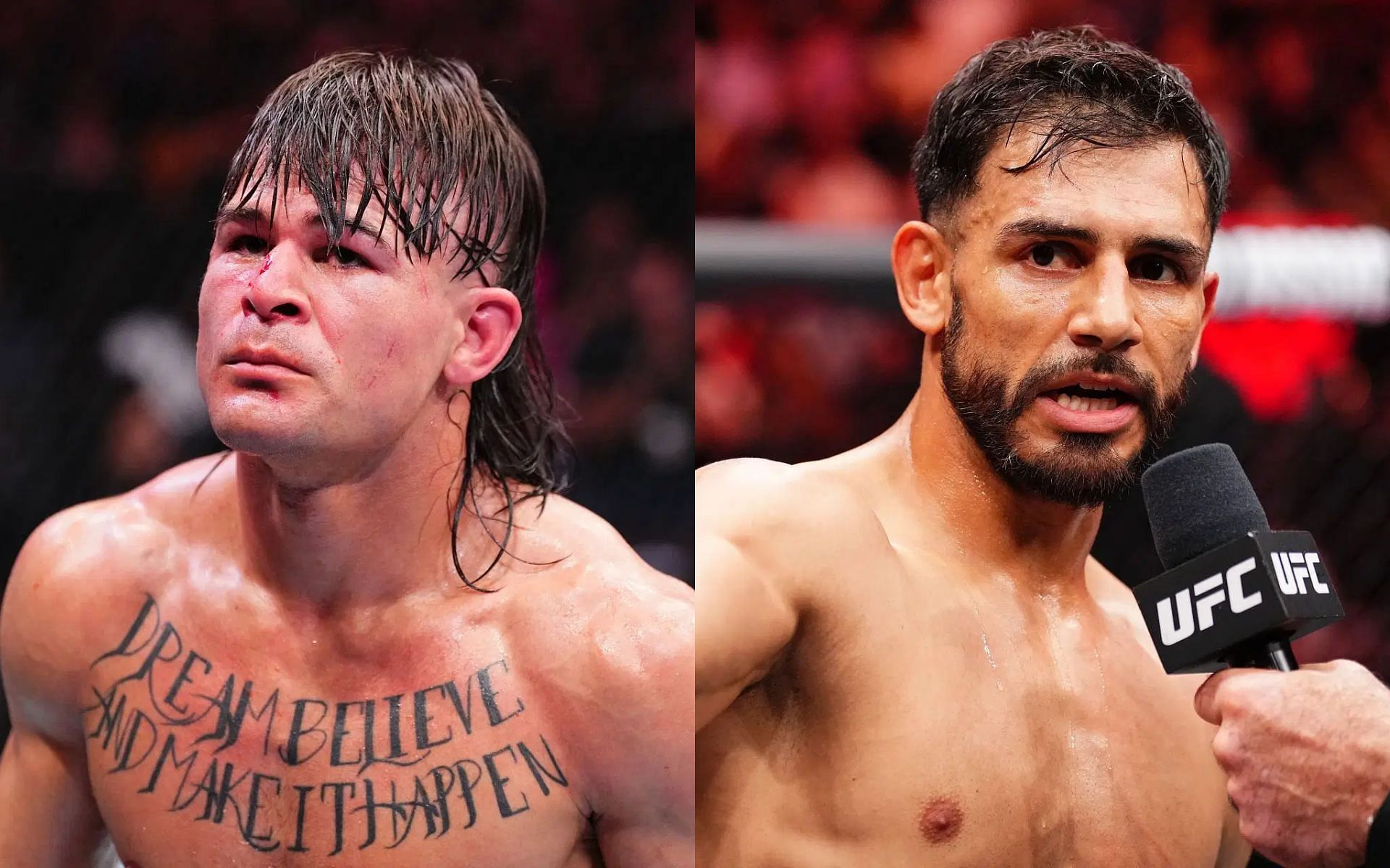 Diego Lopes (left) dismisses Yair Rodriguez (right) of next title shot. [Images courtesy: Getty Images]