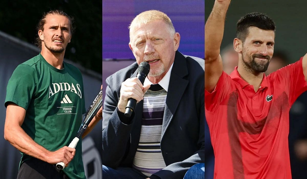 Alexander Zverev, Boris Becker, and Novak Djokovic - Source: Getty