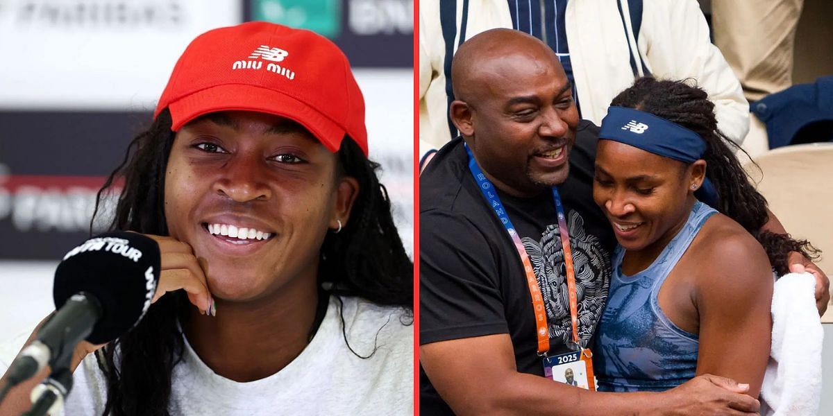 Coco Gauff (left), Corey Gauff and Coco Gauff (right), Sources: Getty