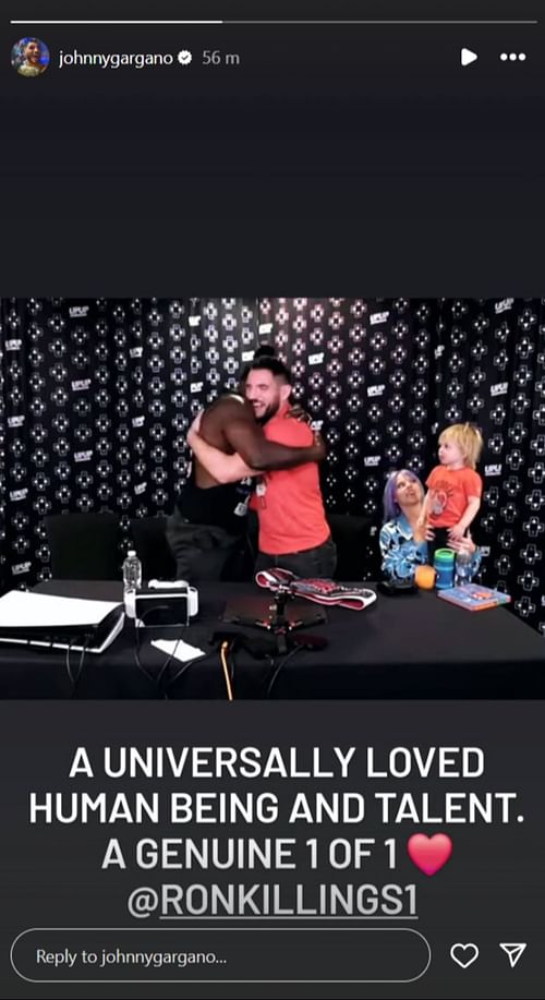 Johnny Gargano's heartwarming message to R-Truth [Picture courtesy: Gargano's Instagram account]
