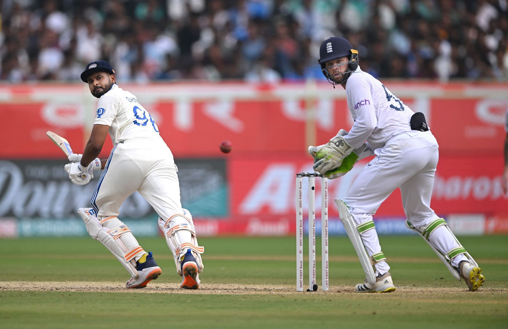 Shreyas Iyer&#039;s last Test was against England in February 2024. [P/C: Getty]