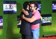 Sachin Tendulkar greets Aamir Khan after attending screening of latter's movie 'Sitaare Zameen Par' post IPL 2025 [Watch]