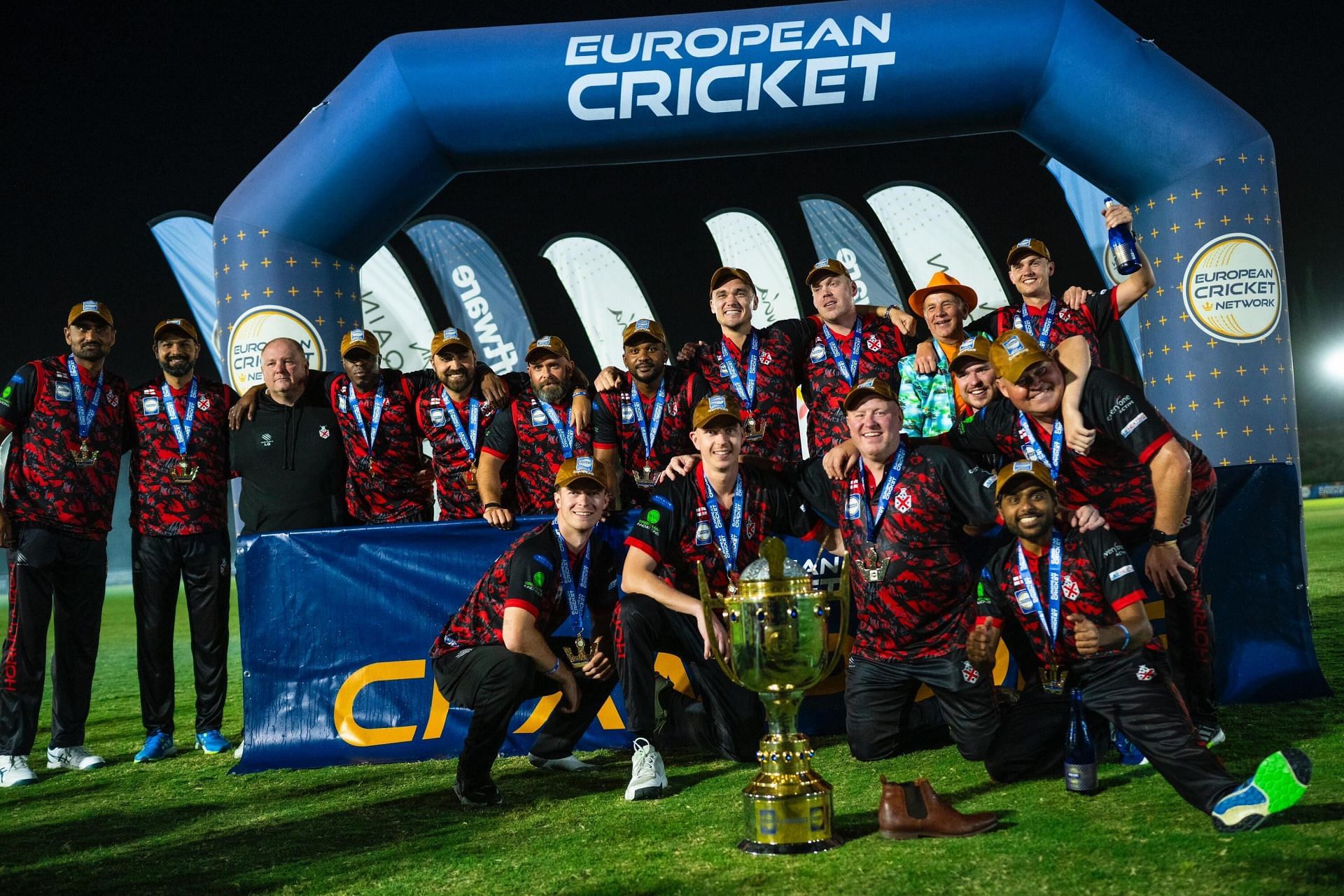 Hornchurch were the ECL 2024 champions (Image courtesy: @EuropeanCricket on X)
