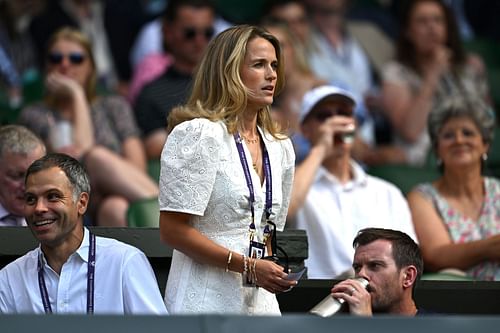 Andy Murray's wife Kim Sears rooting for the former No. 1 at the 2023 Wimbledon Championships (Source: Getty)