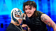 Dominik Mysterio breaks character to praise his father