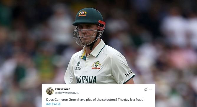 "Does Cameron Green have pics of the selectors?" - Fans react sarcastically to all-rounder's twin failure with bat in SA vs AUS WTC 2025 final
