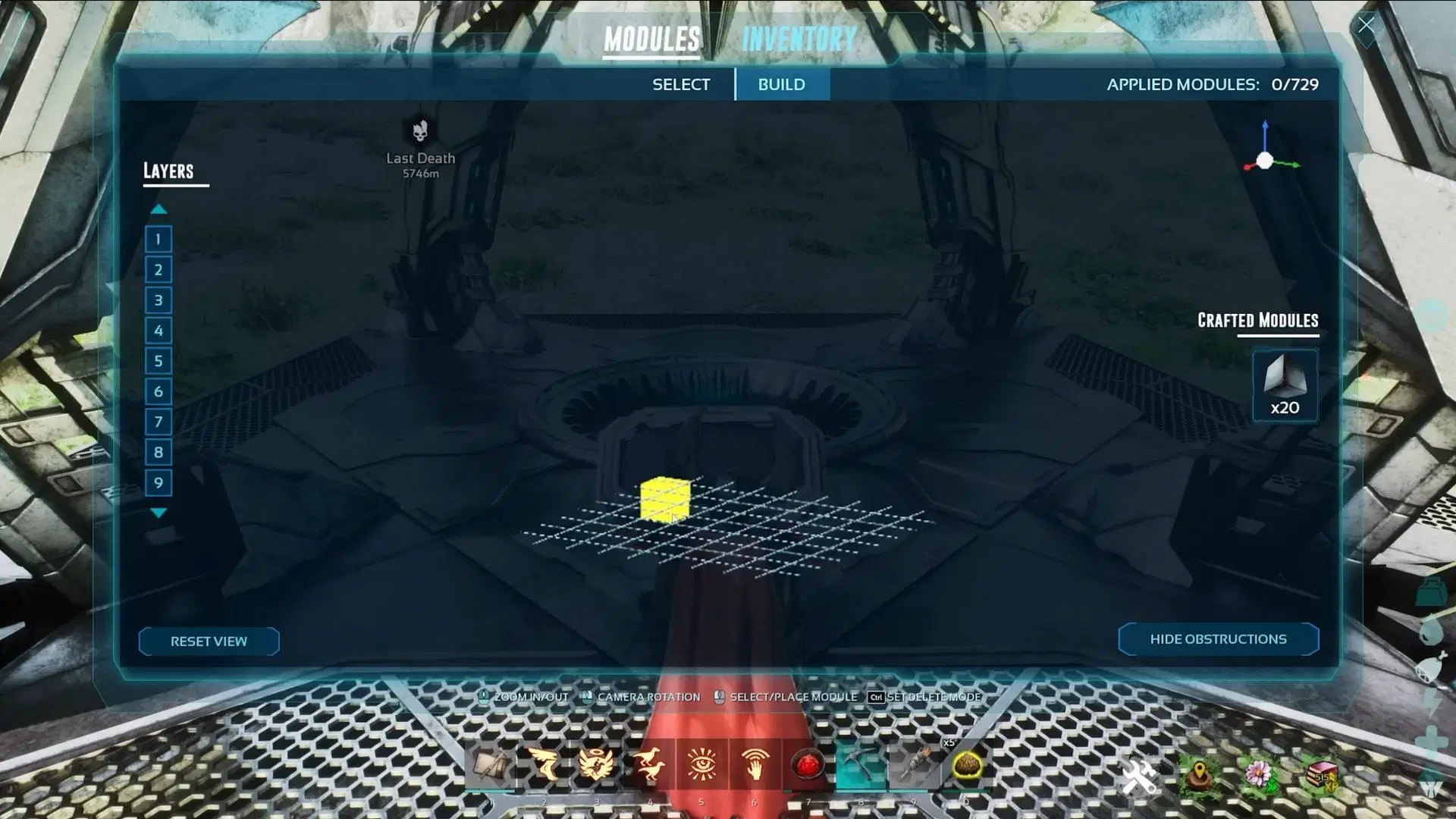 You can make a pretty massive base under the Mesh, with enough resources (Image via Studio Wildcard/YouTube/@Raasclark)