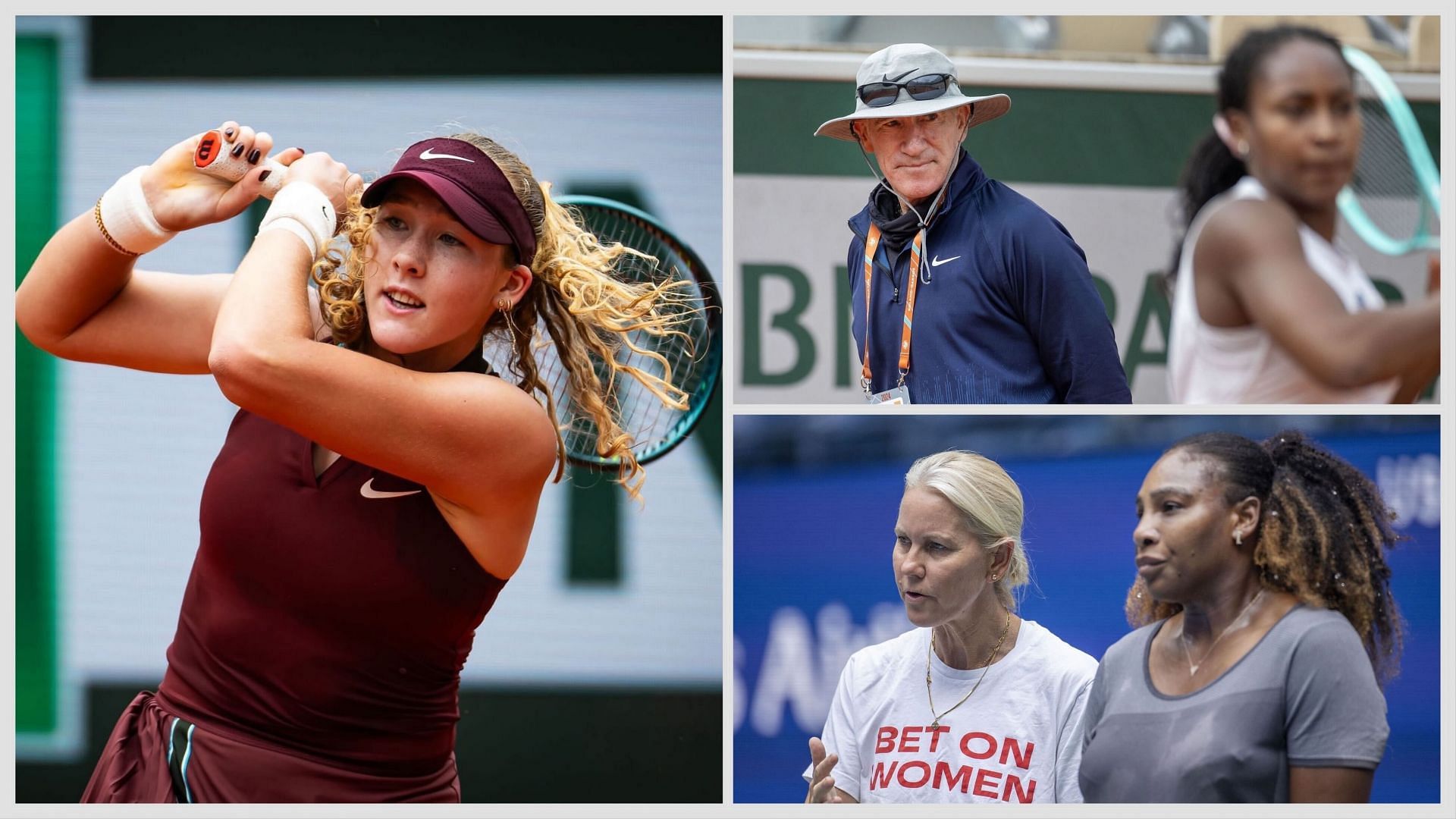 Mirra Andreeva, Brad Gilbert, Coco Gauff, Rennae Stubbs, Serena Willams (Source: Getty)