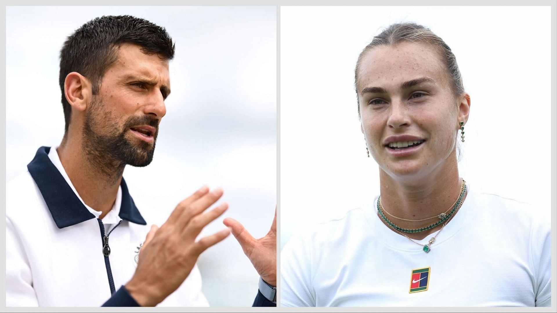 Novak Djokovic(left) and Aryna Sabalenka(right). Images: Getty