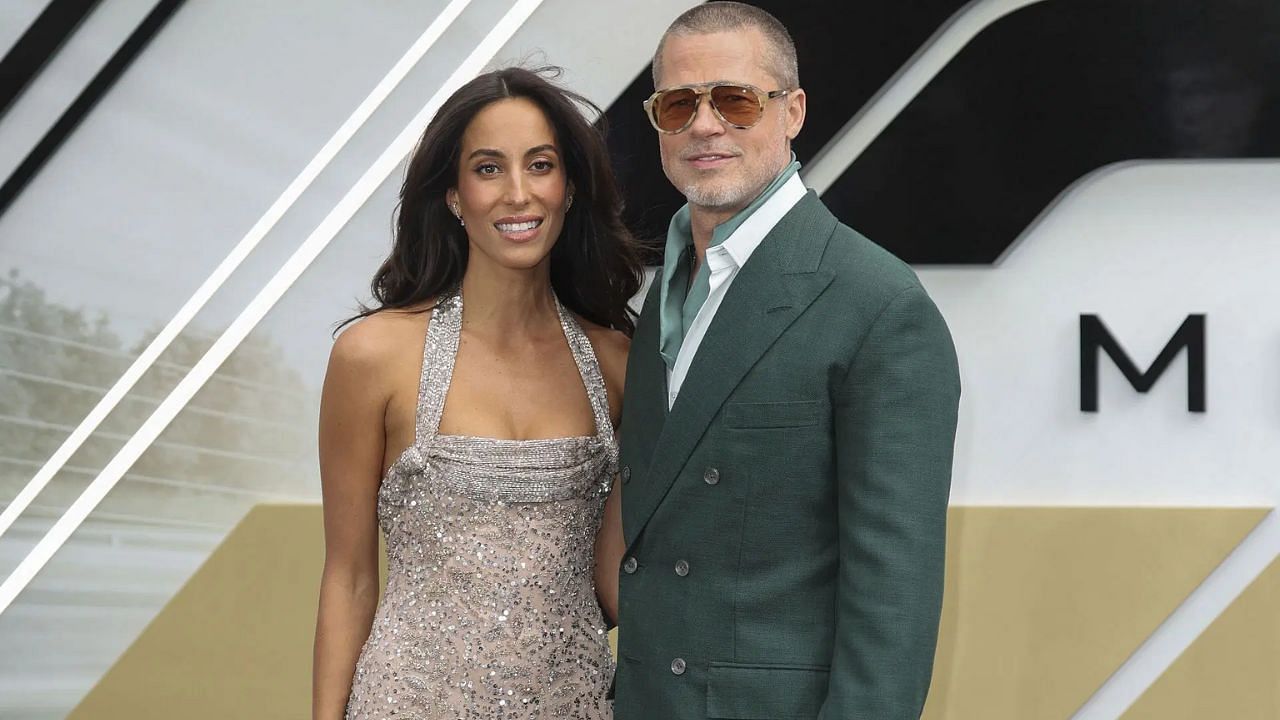 Brad Pitt with Ines de Ramon at F1 movie premier [Image Source: Getty]