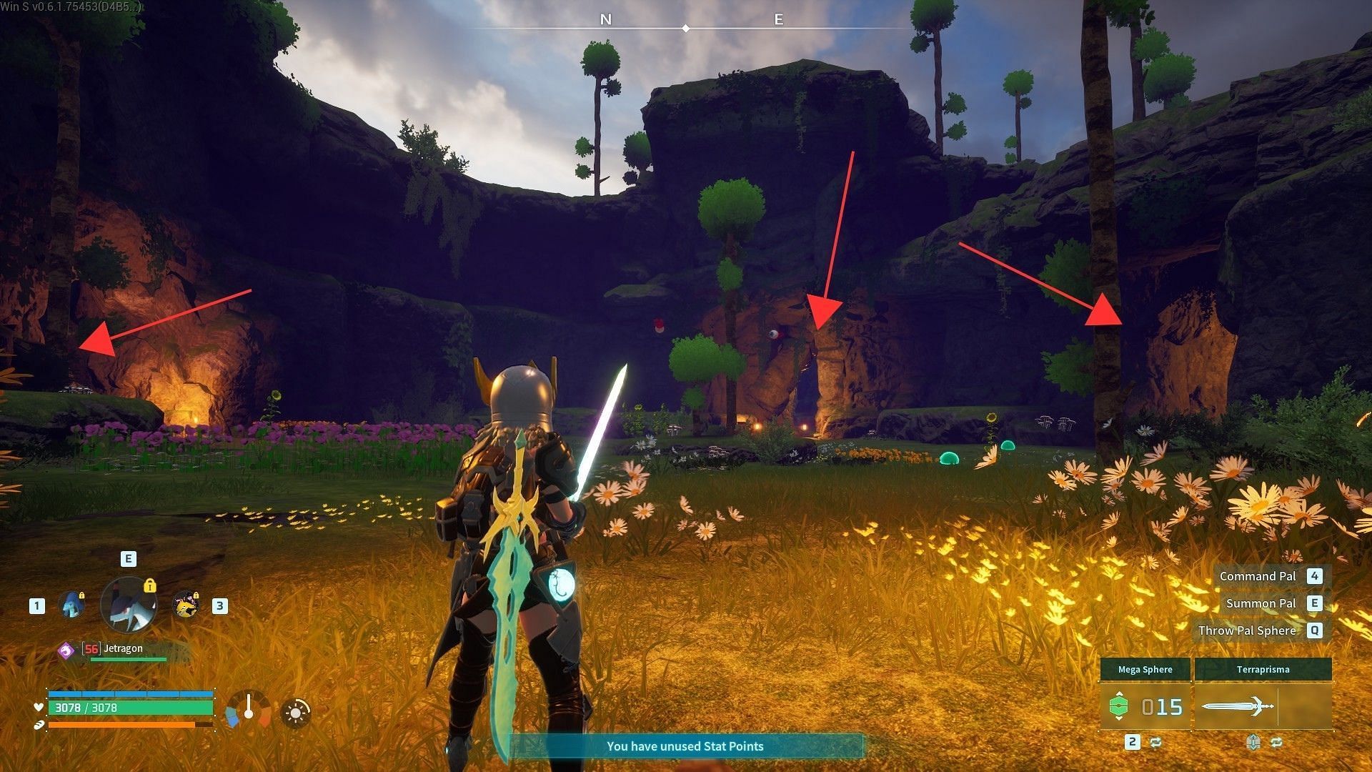 The cave on the left will have flowers hanging from the ceiling (Image via Pocketpair)