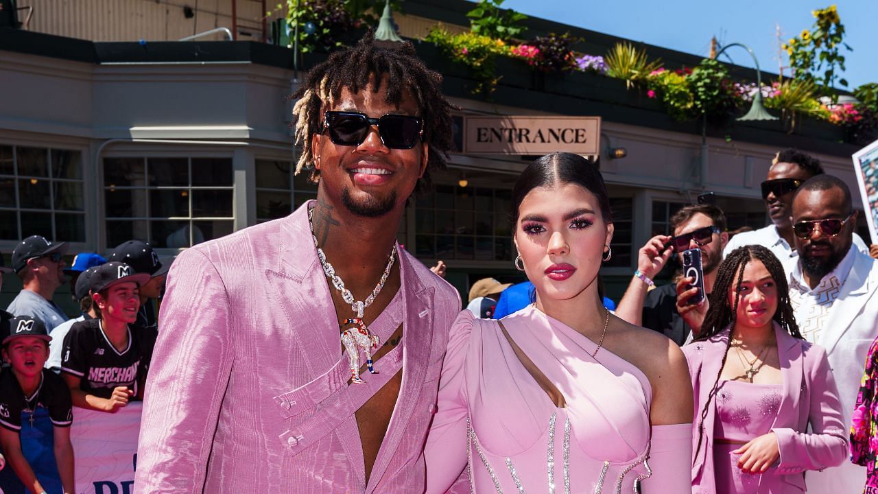 Days after turning a year older, Ronald Acuna Jr.&rsquo;s wife Maria Laborde makes a chic style statement in a fitted white dress with off-shoulder flair