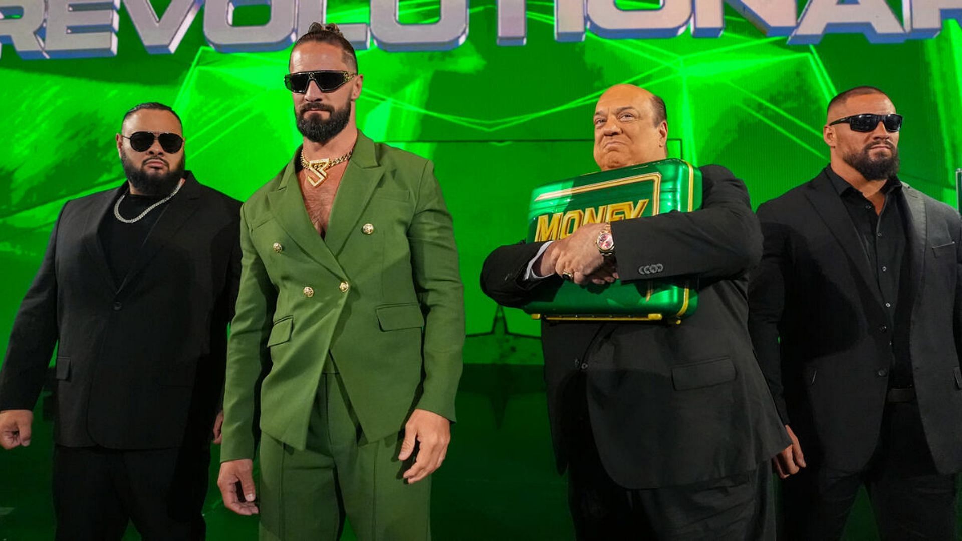 Bronson Reed, Seth Rollins, Paul Heyman, and Bron Breakker on RAW. [Image via - WWE.com]