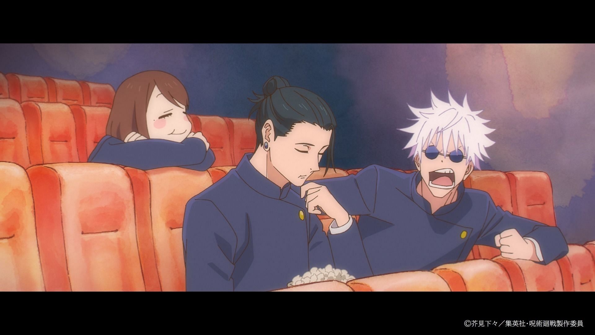 Shoko, Geto, and Gojo as seen in the anime movie (Image via MAPPA)