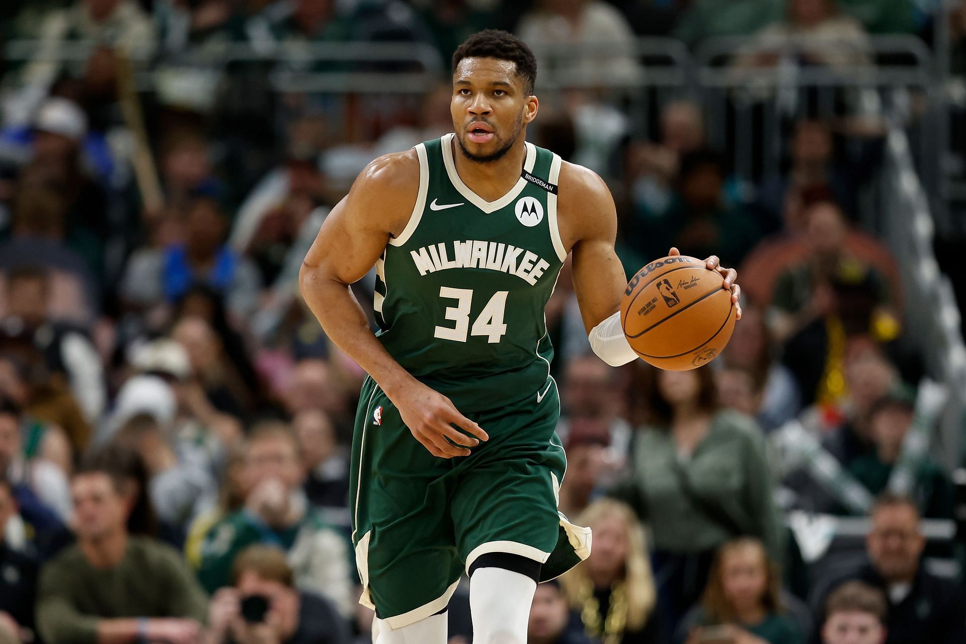 Giannis Antetokounmpo seems to lean on staying with the Milwaukee Bucks. -- Photo by GETTY