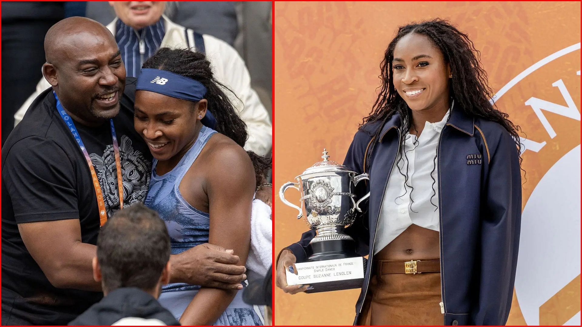 Coco Gauff and her father Corey | Getty