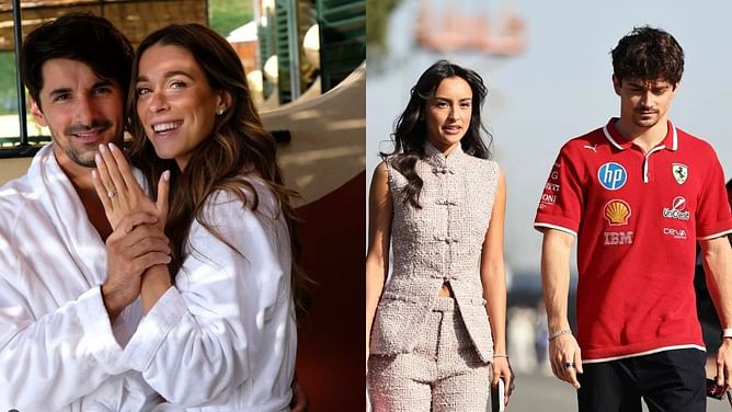 Charles Leclerc and girlfriend Alexandra Malena Saint Mleux feature in brother Lorenzo Leclerc's wedding pictures