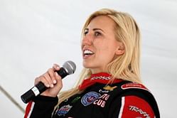 Courtney Force reacts to John Force Racing driver's scary crash at the NHRA New England Nationals