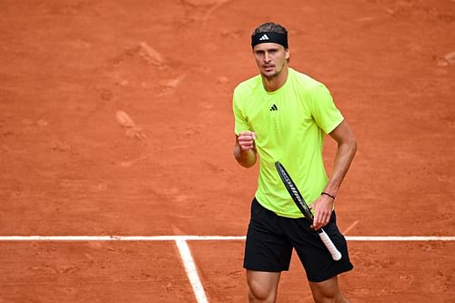 Alexander Zverev at the 2025 French Open (Source: Getty)