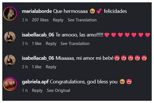 Screenshot of comments [Source: Instagram/nahomilra1]