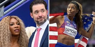 Serena Williams' husband Alexis Ohanian seethes with anger after Gabby Thomas calls out gambler verbally abusing her in public
