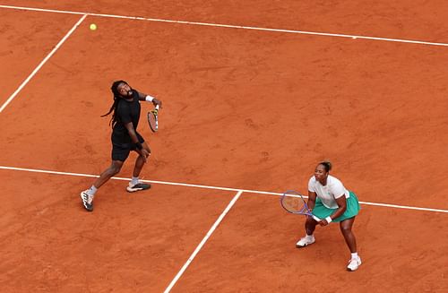 Taylor Townsend and Evan King in action at the 2025 French Open - Image Source: Getty