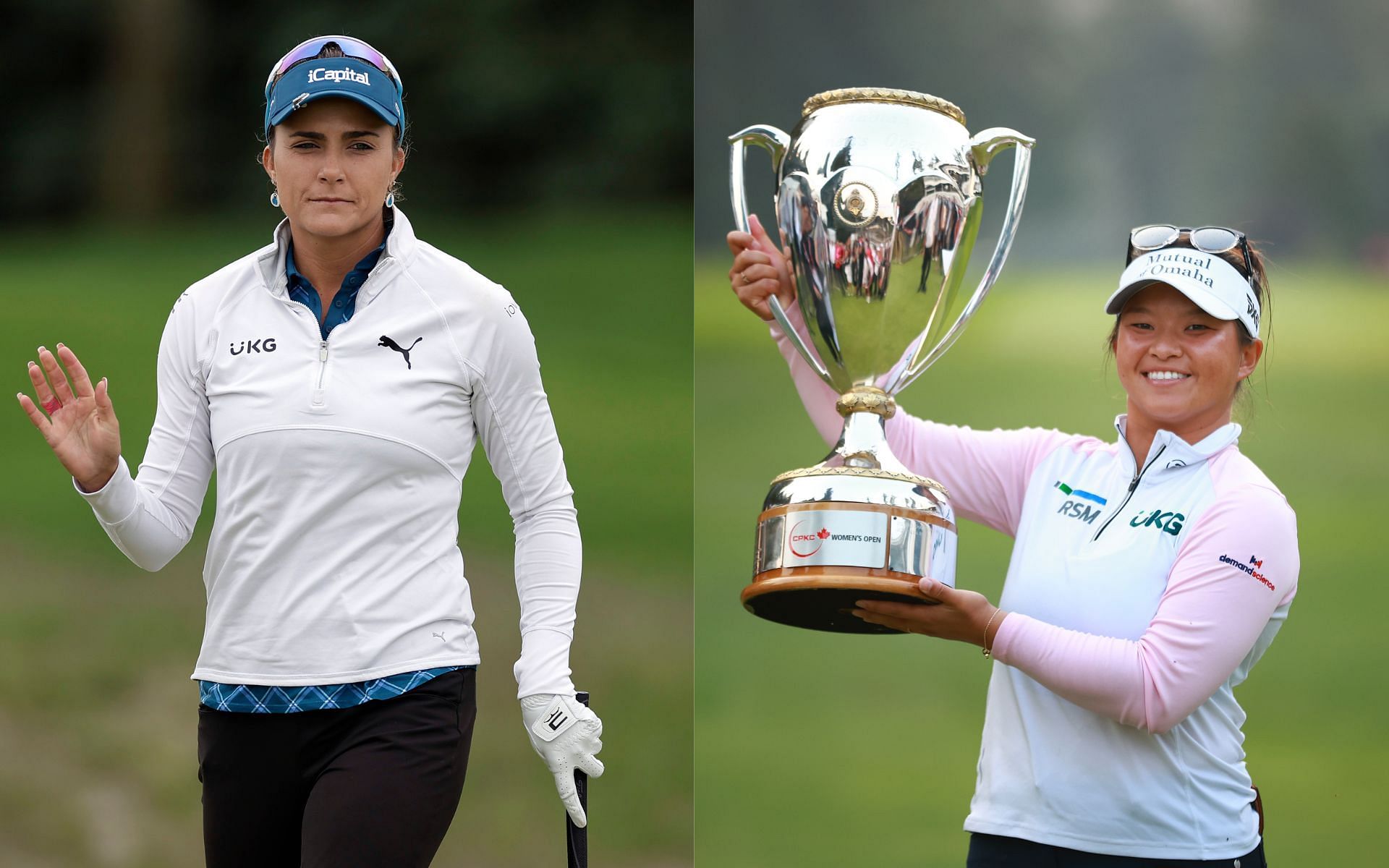 Lexi Thompson and Megan Khang ( via Getty)