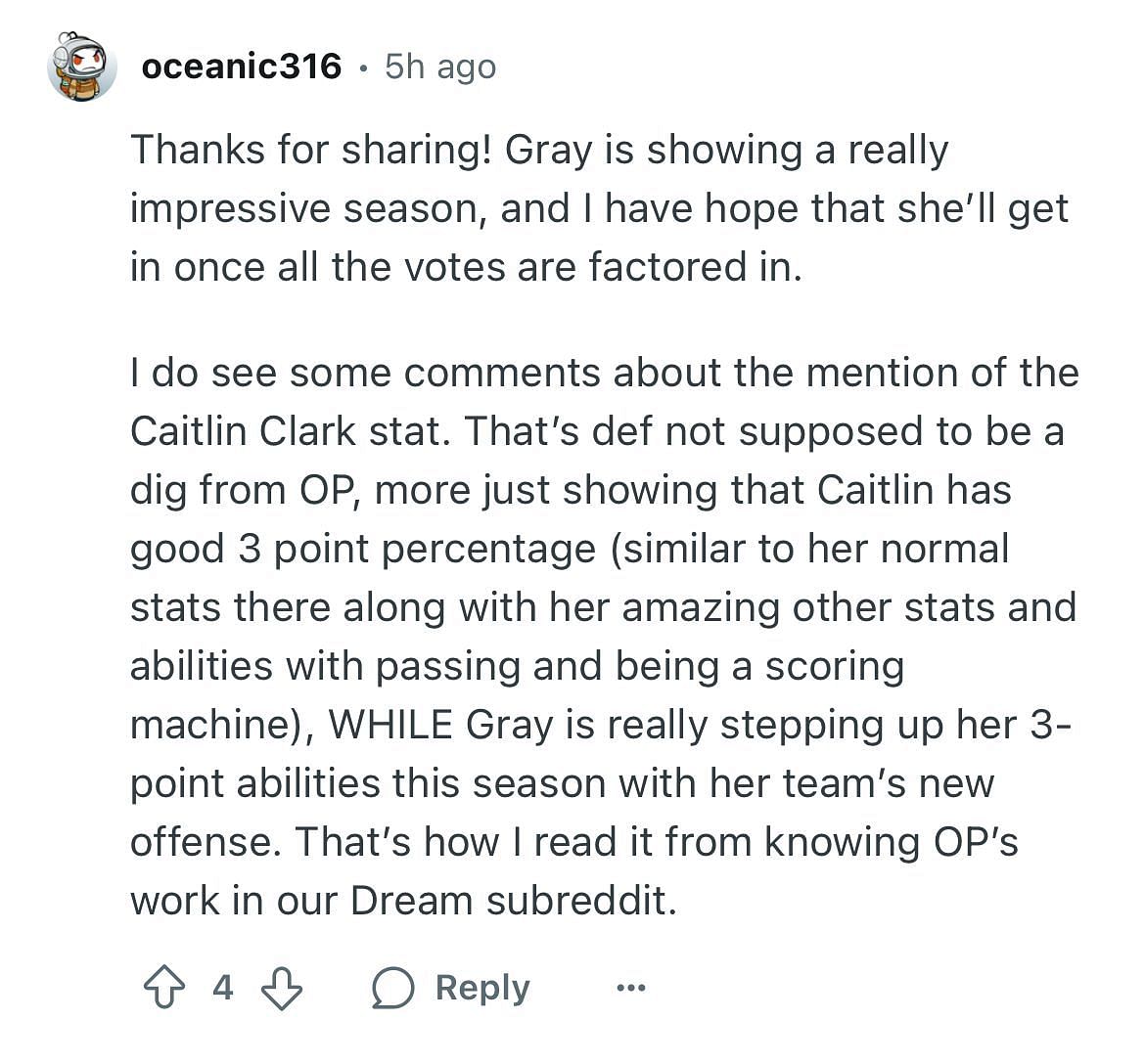 Fan comment - Image via Reddit
