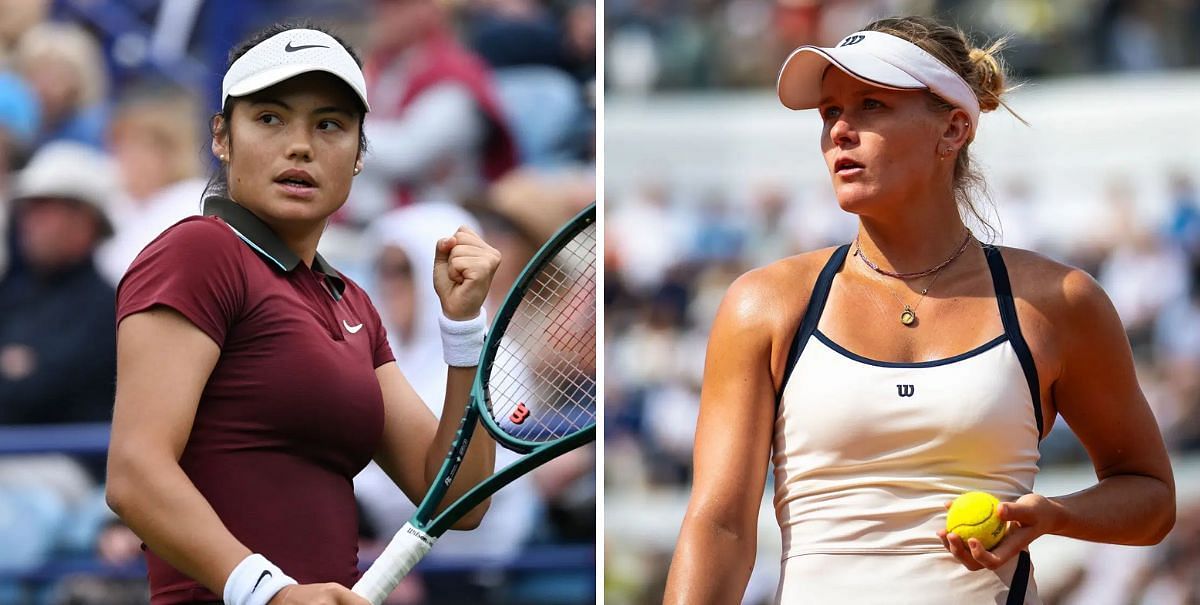 Emma Raducanu and Peyton Stearns at the Lexus Eastbourne Open - Image Source: Getty 