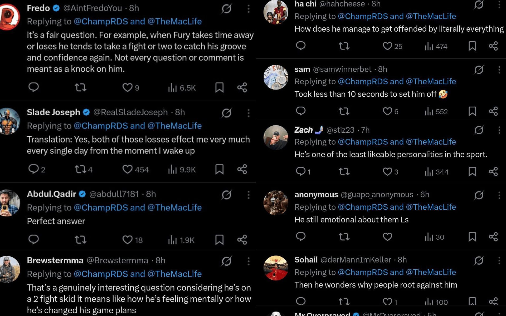 Fans&#039; reaction. [Screenshots courtesy: @ChampRDS on X]