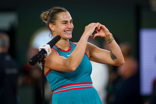 Aryna Sabalenka pictured at the 2025 French Open | Image Source: Getty